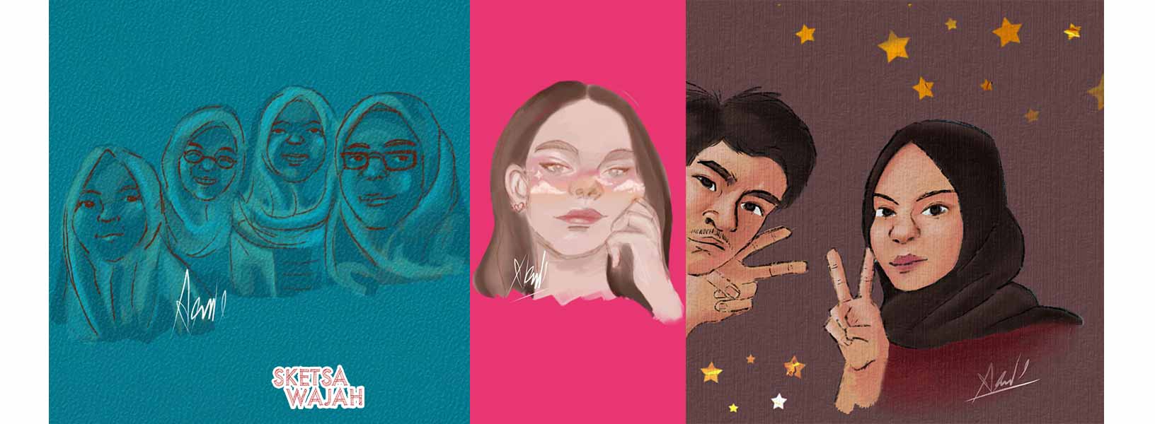 Karya Adelia Khairunnisa sketcher Sketsa Wajah