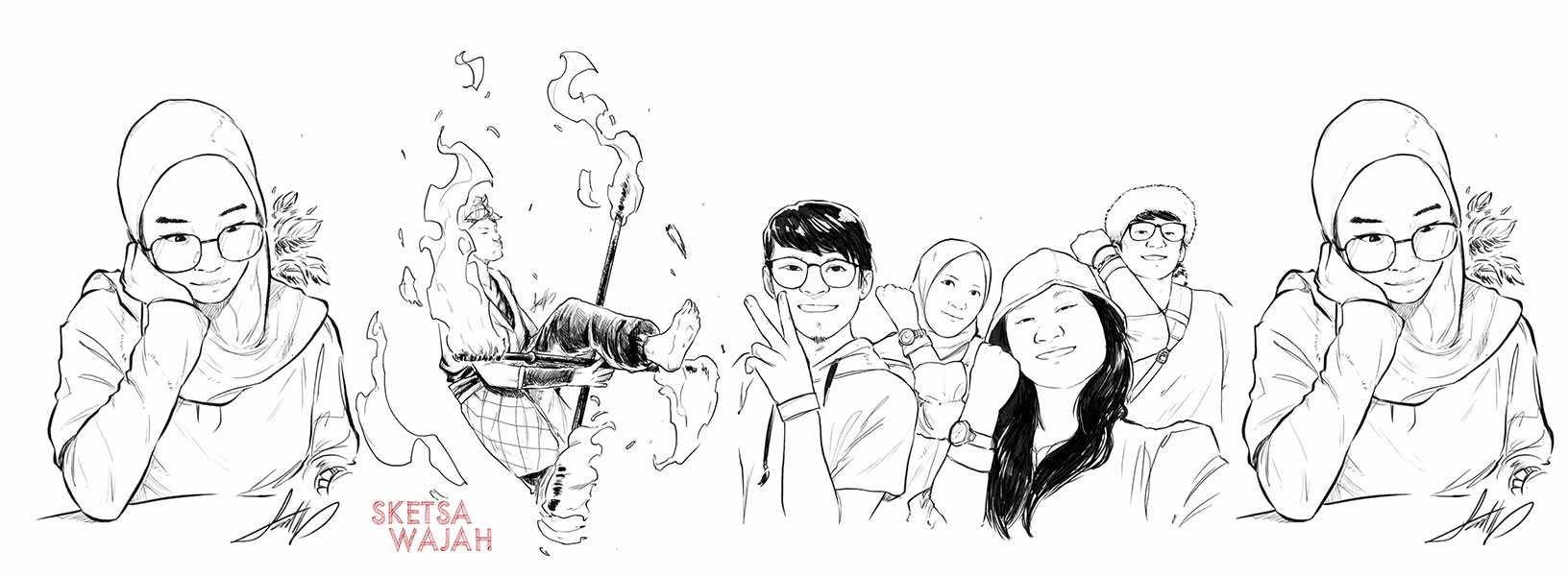 Karya Alpha Rocket sketcher Sketsa Wajah