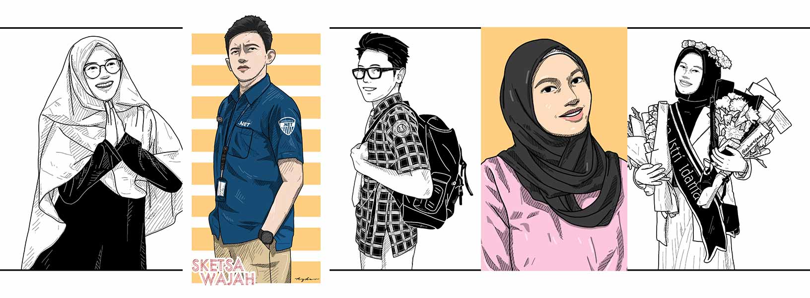 Karya Azhar Afif Al Ahmad sketcher Sketsa Wajah