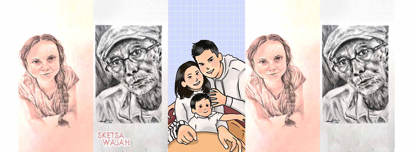 Karya Diah Nopialita sketcher Sketsa Wajah