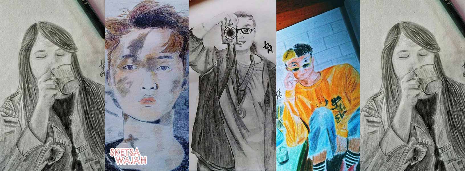 Karya Laras Fitriyah sketcher Sketsa Wajah