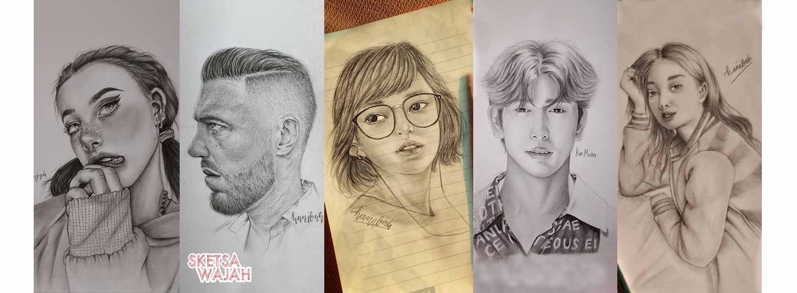 Karya Noer Hanifah Suganda sketcher Sketsa Wajah