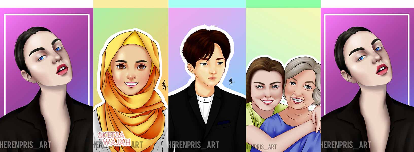 Karya Sheren Priscilla sketcher Sketsa Wajah