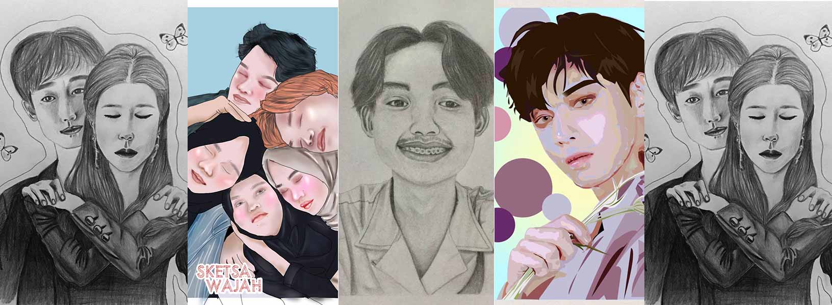 Karya Siti Faradhilla sketcher Sketsa Wajah