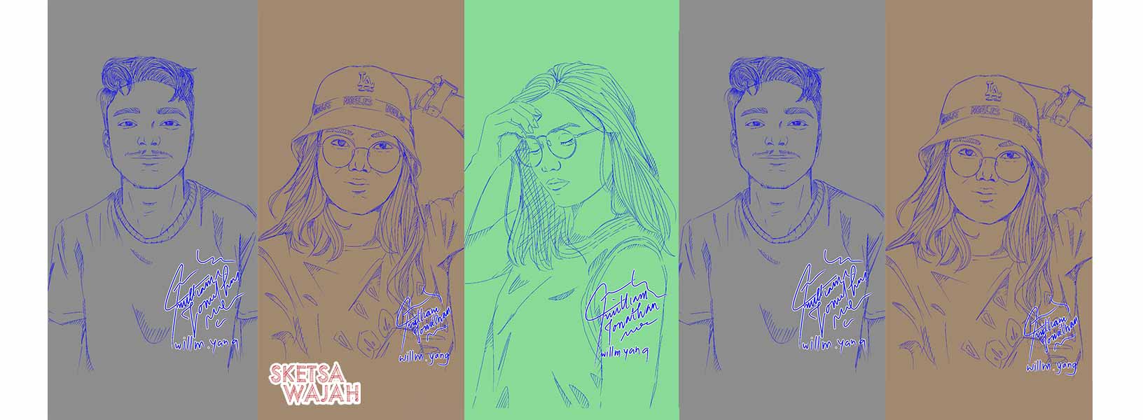 Karya William Jonathan sketcher Sketsa Wajah