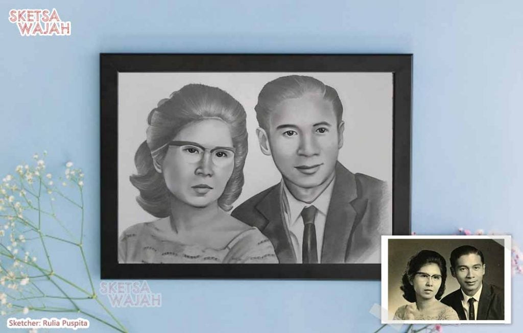 Sketsa Realis Hitam Putih Rulia Puspita 2