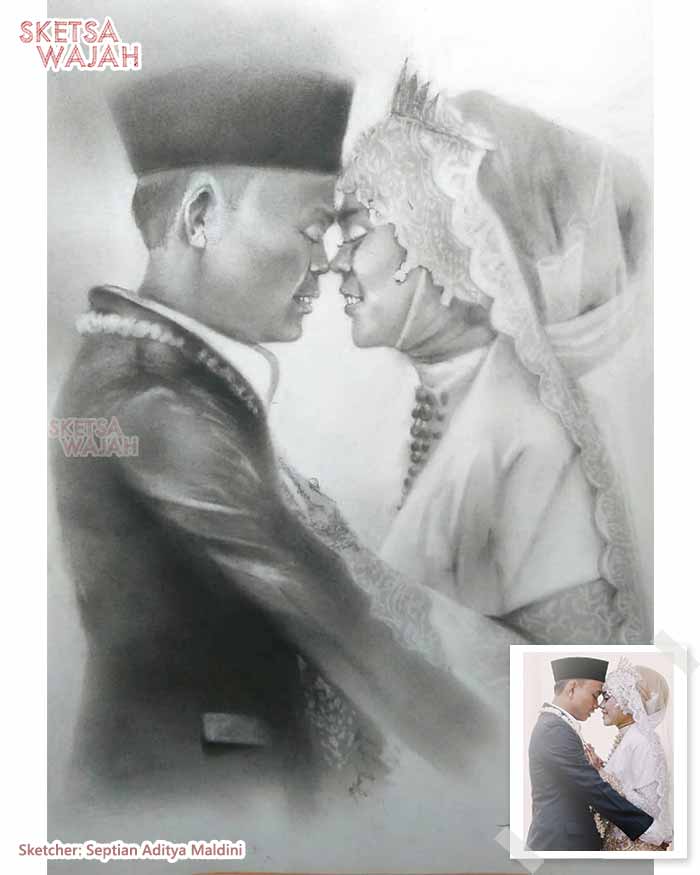 Sketsa Realis Hitam Putih Septian Aditya Maldini 2