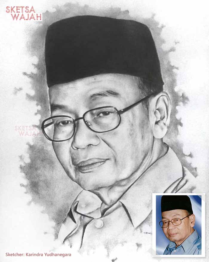 Sketsa Wajah Realis Hitam Putih Karindra Yudhanegara 2