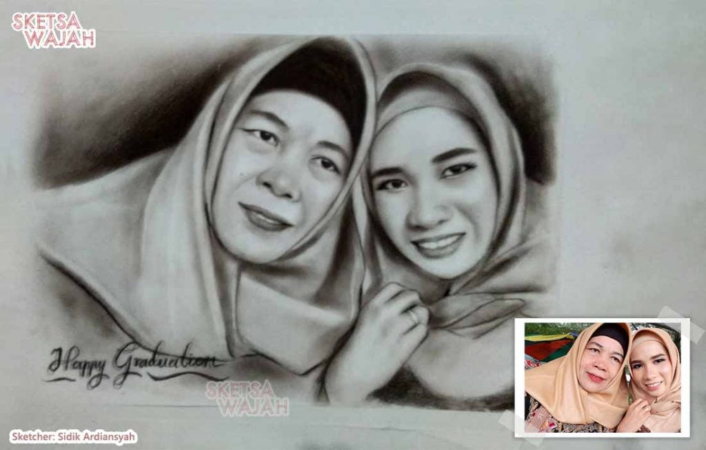 Sketsa Wajah Realis Hitam Putih Sidik Ardiansyah 2
